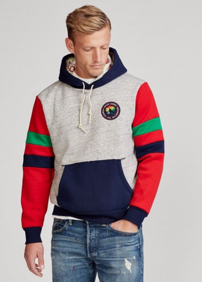 Polo Ralph Lauren Color-Blocked Hættetrøje Herre Danmark (OLGKI8920)